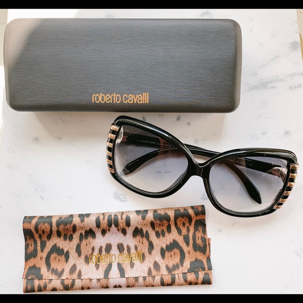 Roberto Cavalli Sunglasses - black and gold